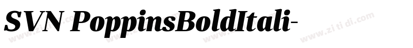 SVN PoppinsBoldItali字体转换